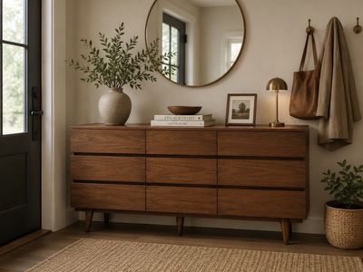 American of Martinsville Mid-Century Modern Walnut Dresser – 9 Drawers
