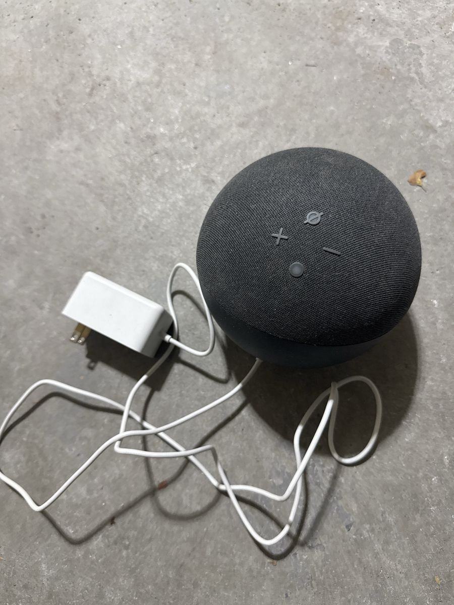 Amazon Echo Dot (4th Gen) Smart Speaker - Charcoal with Power Adapter