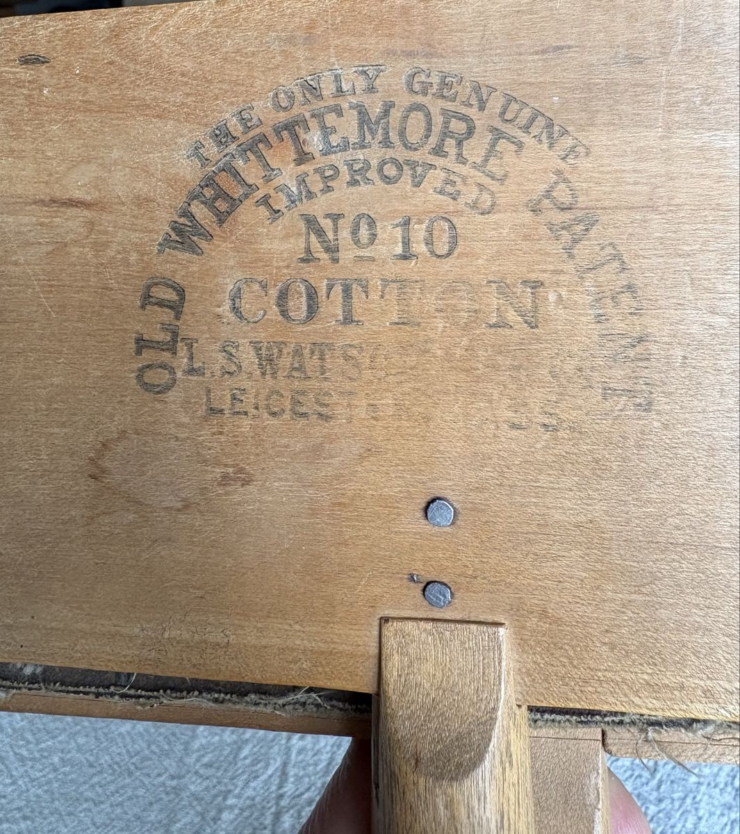 Antique Old Whittemore Improved No. 10 Cotton Hand Carders