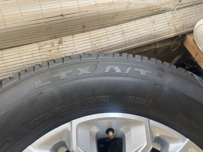 Michelin LTX A/T2 LT275/70R18 Wheels & Tires for 2022 Chevy 3500 Silverado - 1500 Miles