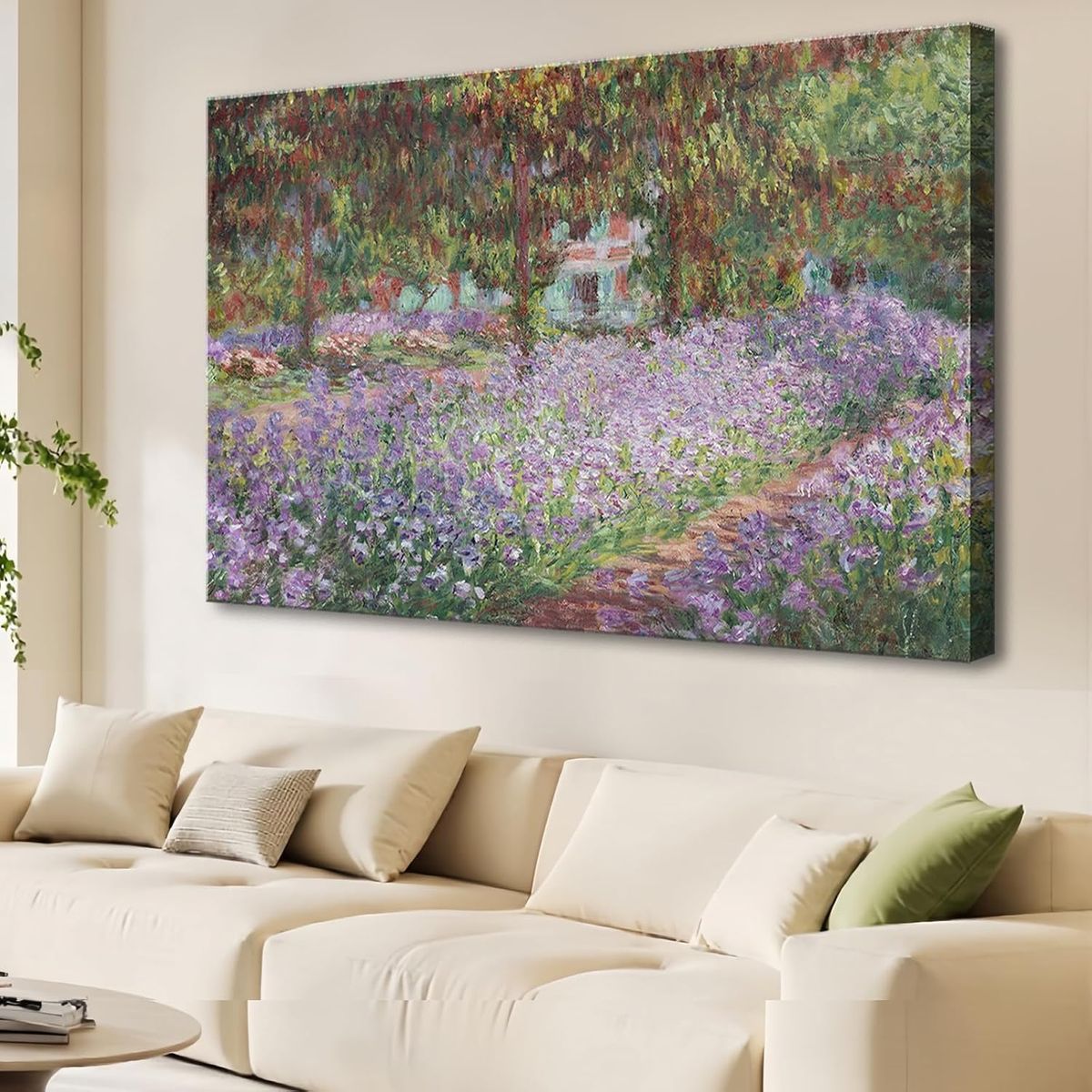 New Irises in Monet's Garden, 1900 by Claude Monet - Impressionism Art Print Picture Artwork 24x36