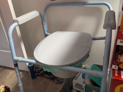 Glacier Bay 3-in-1 Commode Toilet Safety Frame & Stazilix Liners (partial box)