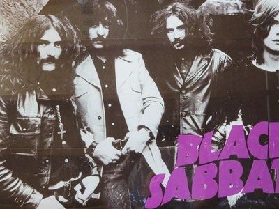 Framed Black Sabbath Band Poster (26" x 38")