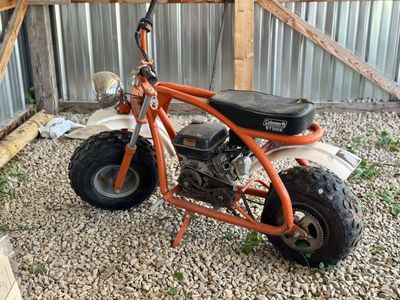 Coleman BT200X Mini Bike - Orange Fat Tire Scooter - Used Good Condition, Ready to Ride