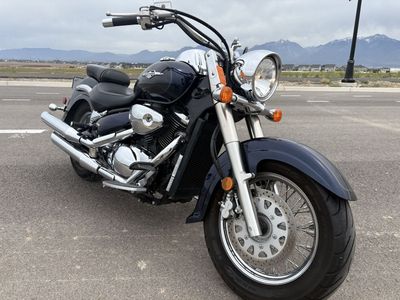 Suzuki Boulevard C50 Cruiser Motorcycle, Dark Blue, Excellent Condition