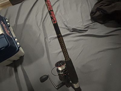 Two fishing poles and tackle box loaded!