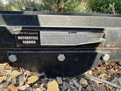 Motorcycle Carrier - 600 lb Capacity, Tow Hitch Mounted