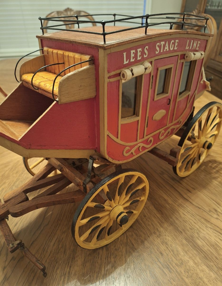 Lees Stage Line Model Stagecoach. 13" tall.