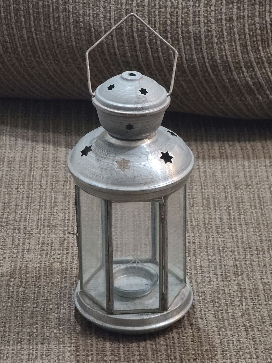 Decorative Star Metal & Glass Candle Lantern