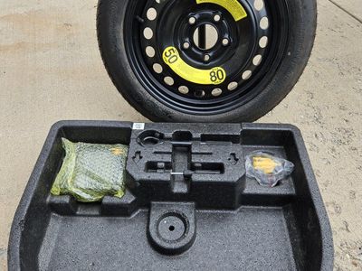 Hankook Temporary Spare Tire T125/80R16 with Jack Kit and Foam Organizer