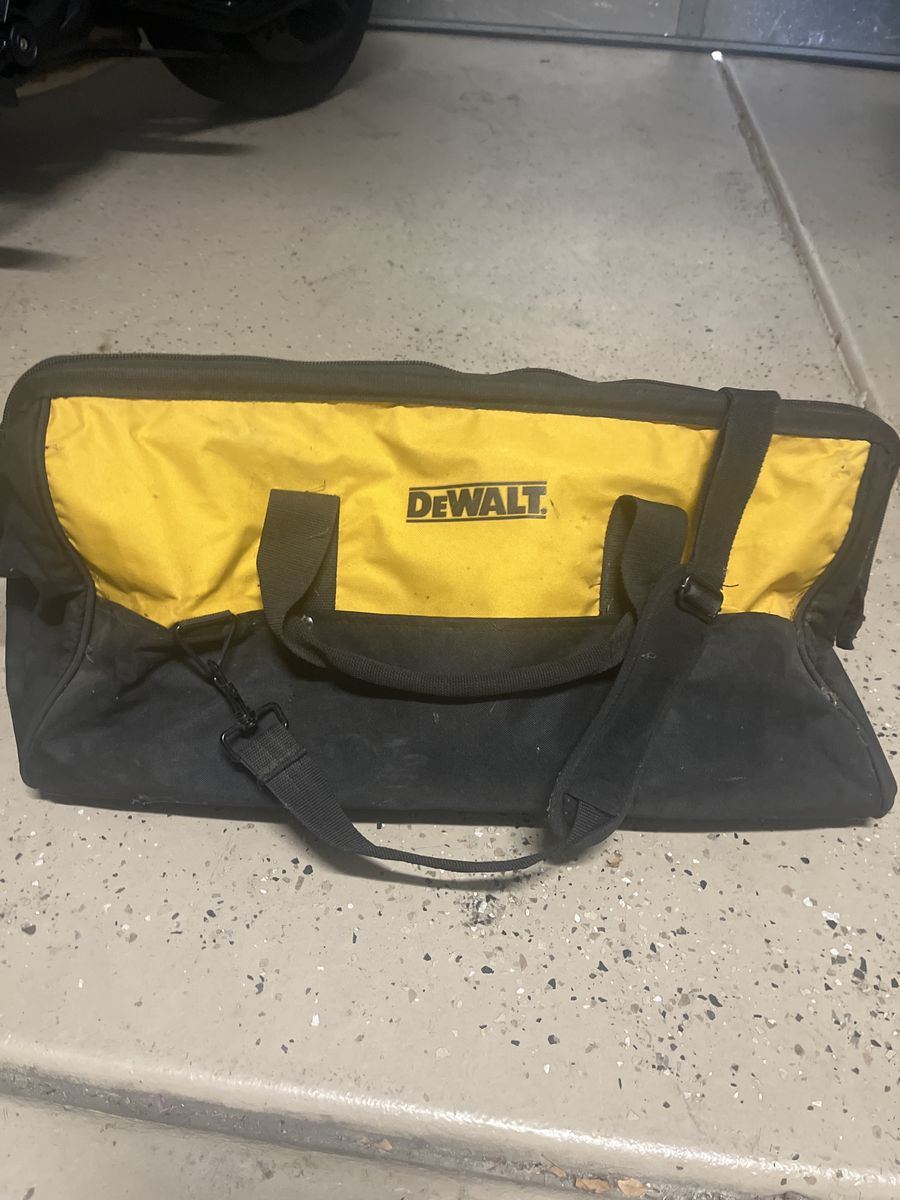 DEWALT Yellow & Black Tool Bag with Shoulder Strap, Durable Work Organizer