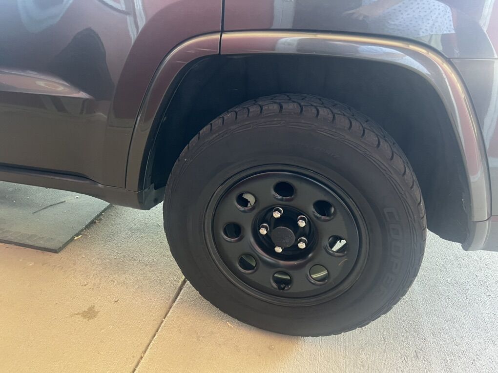 (5) Black rock - 17” black mag wheels And Tires