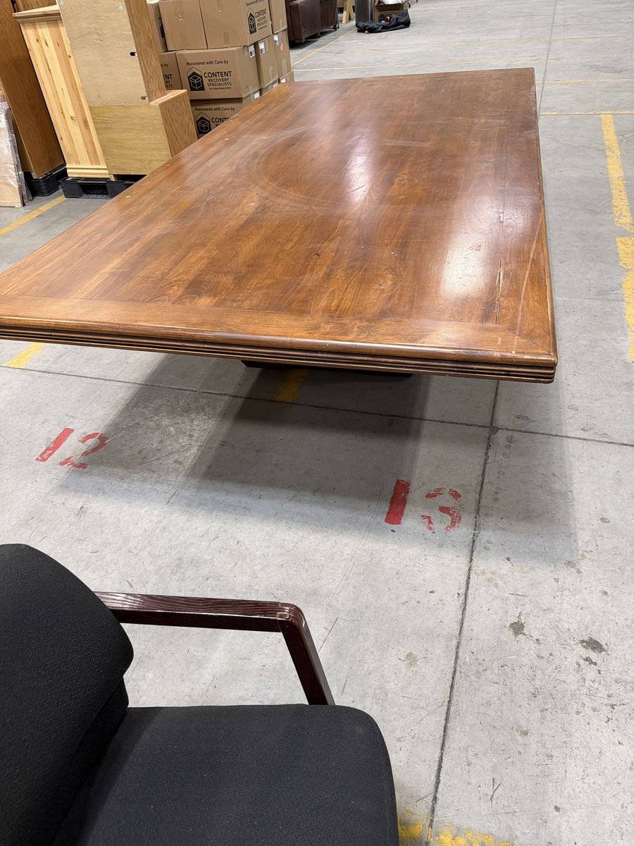 Wooden conference table