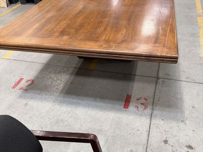 Wooden conference table