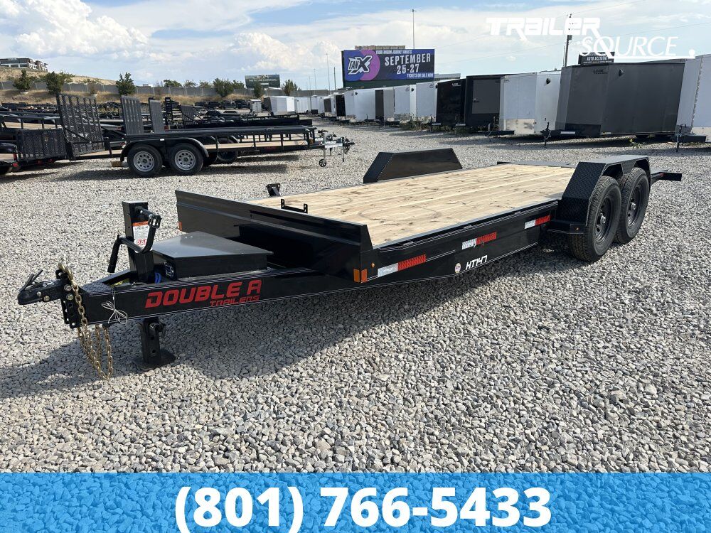 7x20 Double A Pro Series HT Power Tilt Trailer - 15.4K GVWR - Torsion Axles