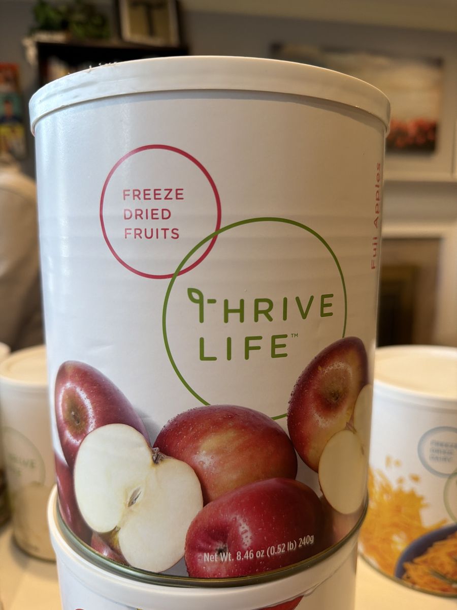 Freeze dried Fuji apples food storage