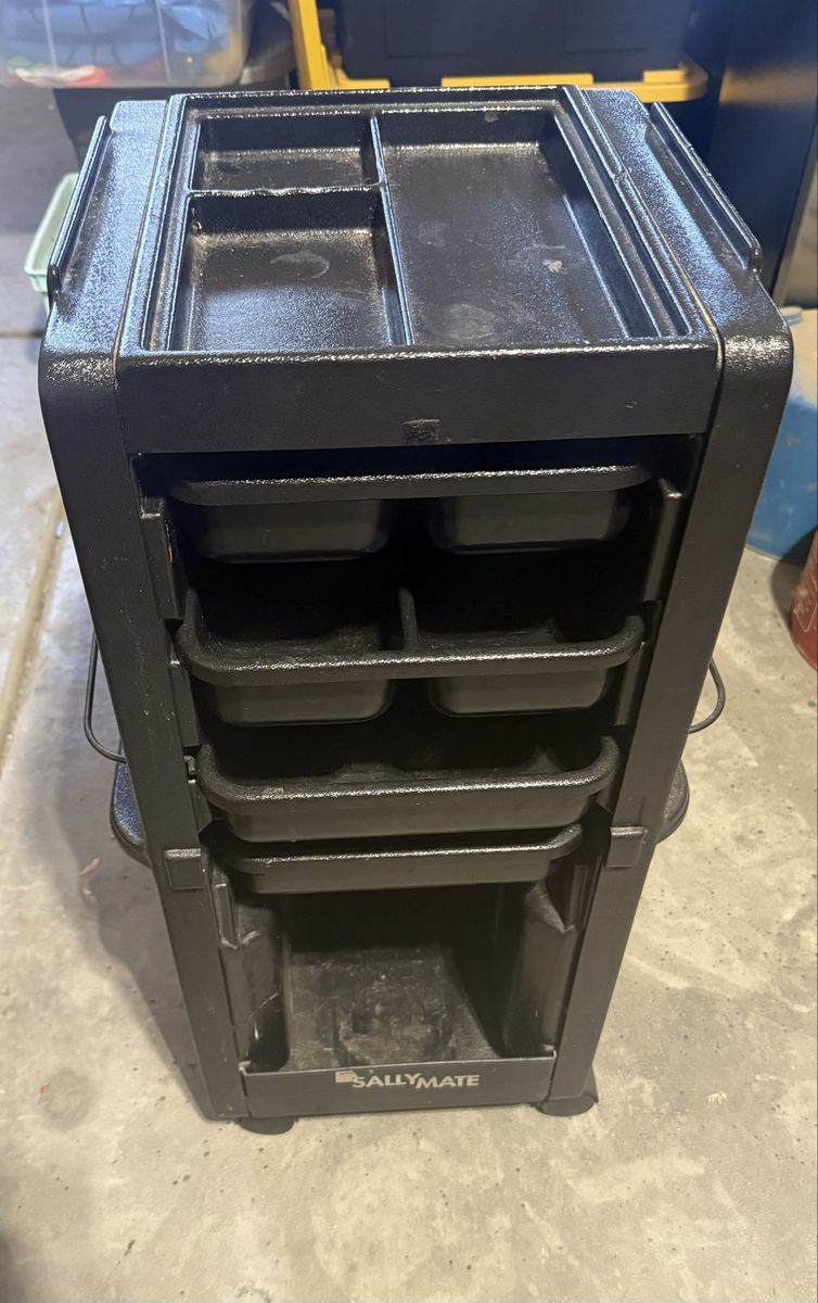 Sally Mate Black Rolling Salon/Tool Cart - Organizer Top + Removable Bins - $50 OBO - Pickup Today