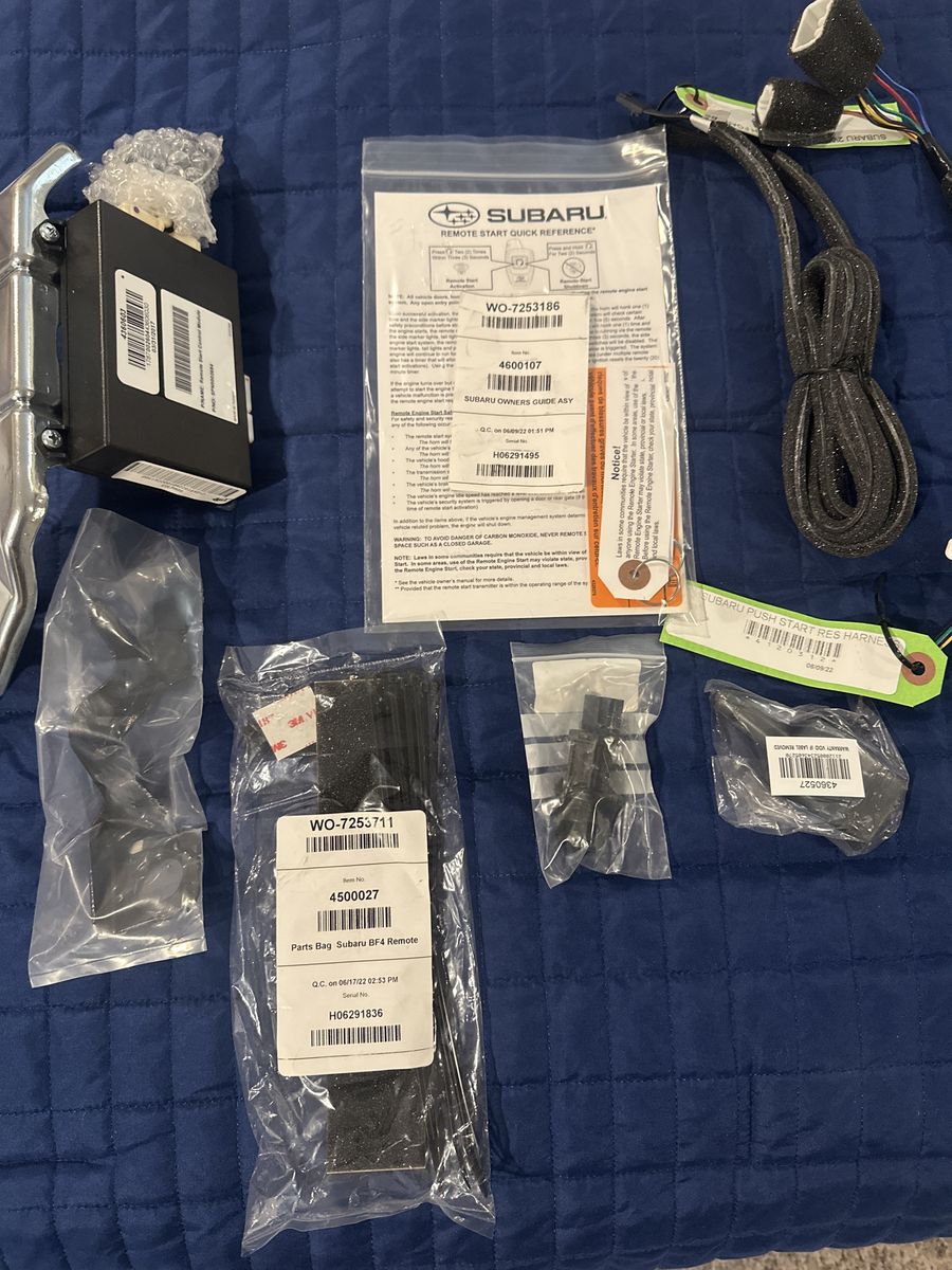 OEM Subaru Remote Start Kit – Complete Genuine Factory Kit – New/Open Box