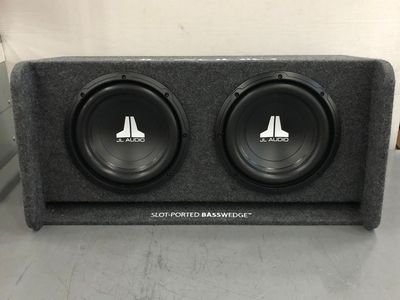JL AUDIO CP210-W0V3 DUAL 10" BASSWEDGE PORTED 2OHM 10W0V3 LOADED SUBWOOFER ENCLOSURE