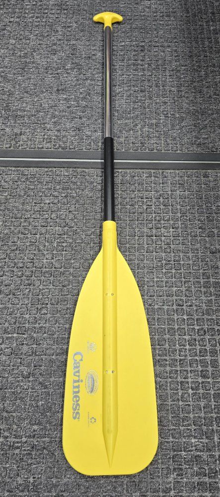 Caviness Yellow Canoe Paddle with T-Grip Handle