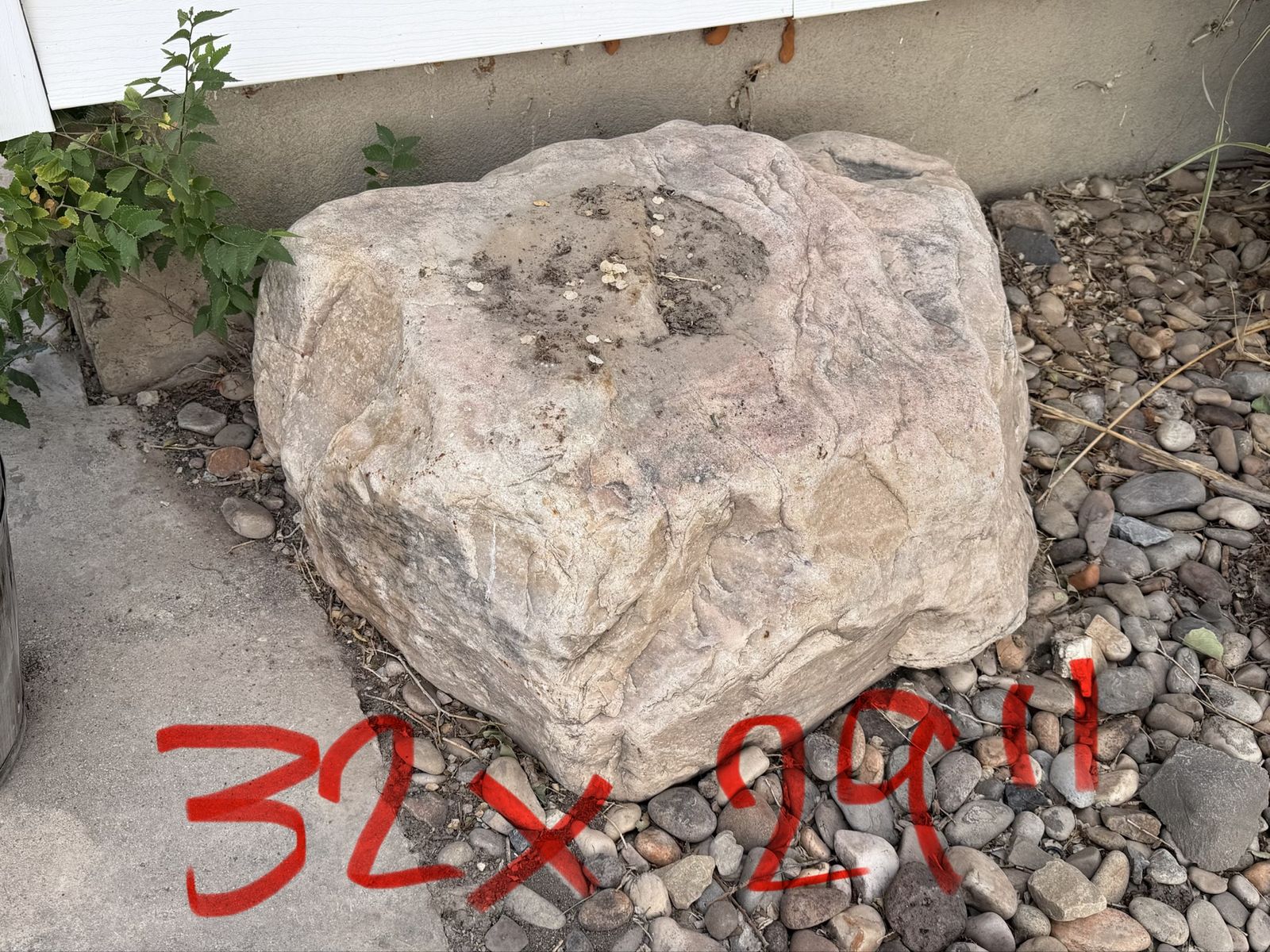 2 Large Landscape Boulders - Natural Stone for Garden & Yard (Approx. 32"x29"x24" each)