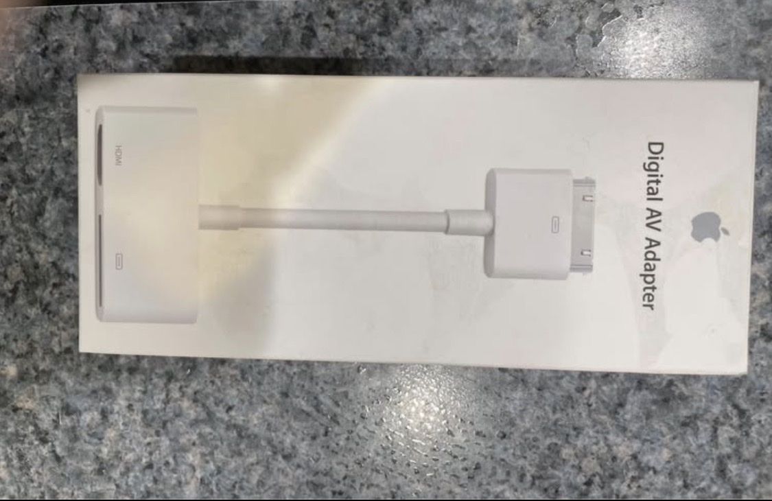 Apple 30-Pin Digital AV Adapter HDMI Connector White MD098ZM/A