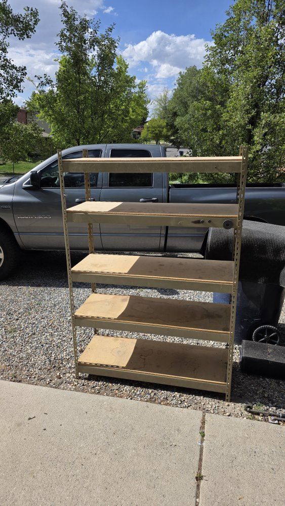 Sturdy 5-Shelf Industrial Metal Storage Rack - Garage/Warehouse Shelving Unit