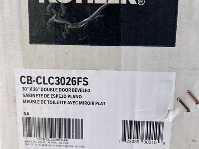 Kohler 30x26 double door beveled cabinet