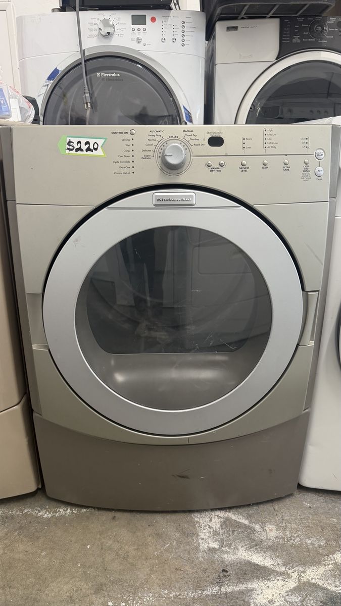 KitchenAid Front Load Dryer - Tan/Gray - Used