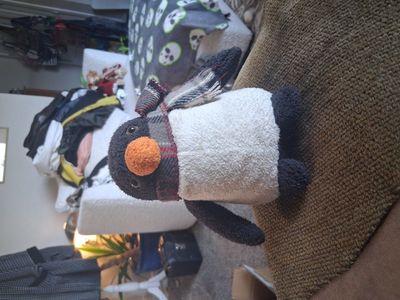 Russ berries Pookie the penguin