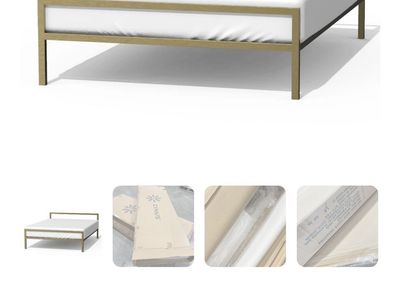 ZINUS Aline King Metal Platform Bed Frame - Gold