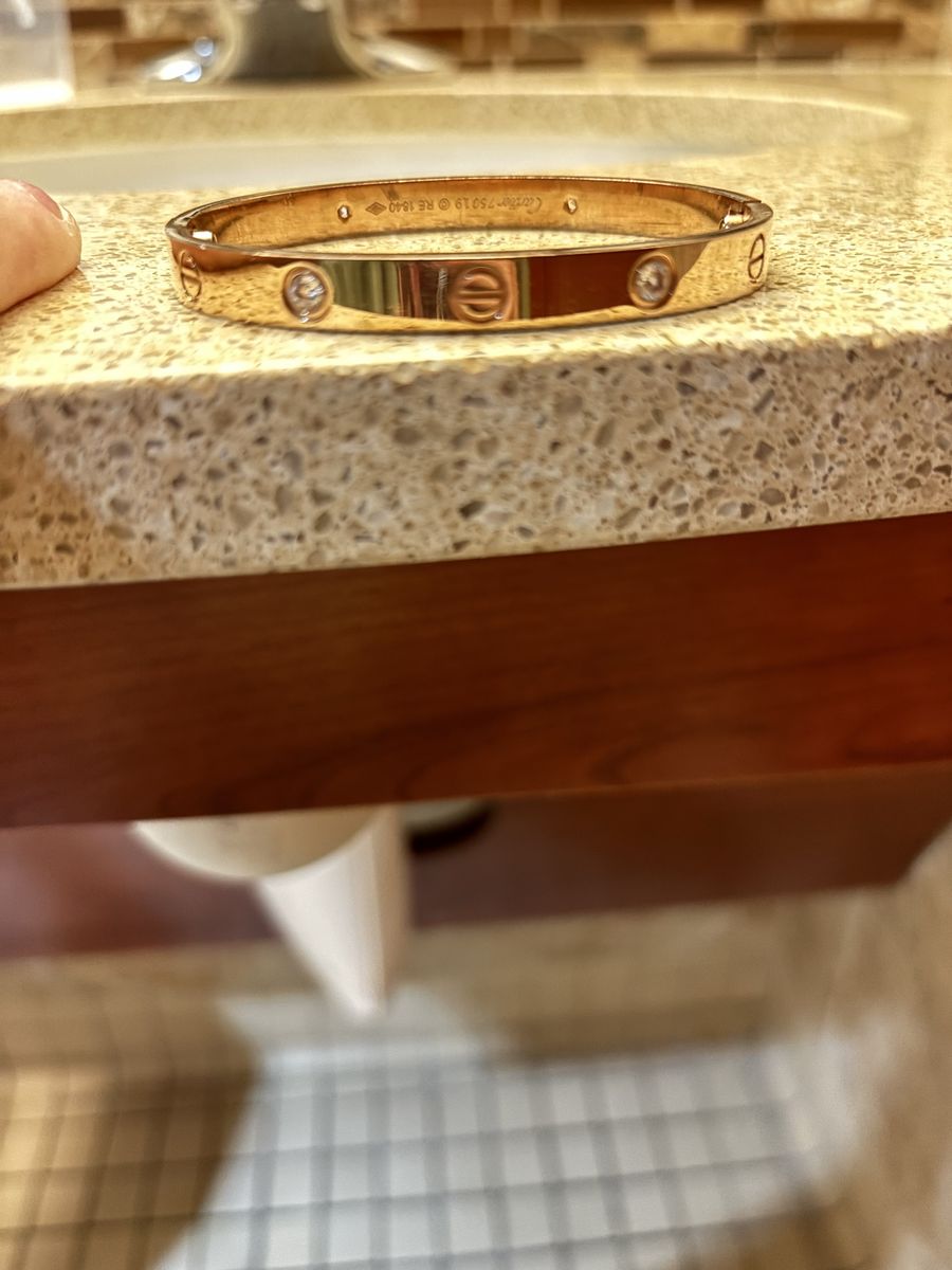 Plated Rose Gold Lock Cartier Bracelet