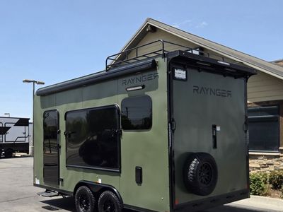 2026 Raynger 8x16 / 8.5x16 10K Toy Hauler Travel Trailer Fridge/Microwave TRIPLE TENT!!! New