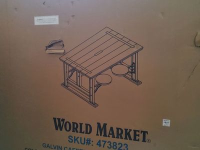 World Market Galvin Cafeteria Table W/ Stools (4)