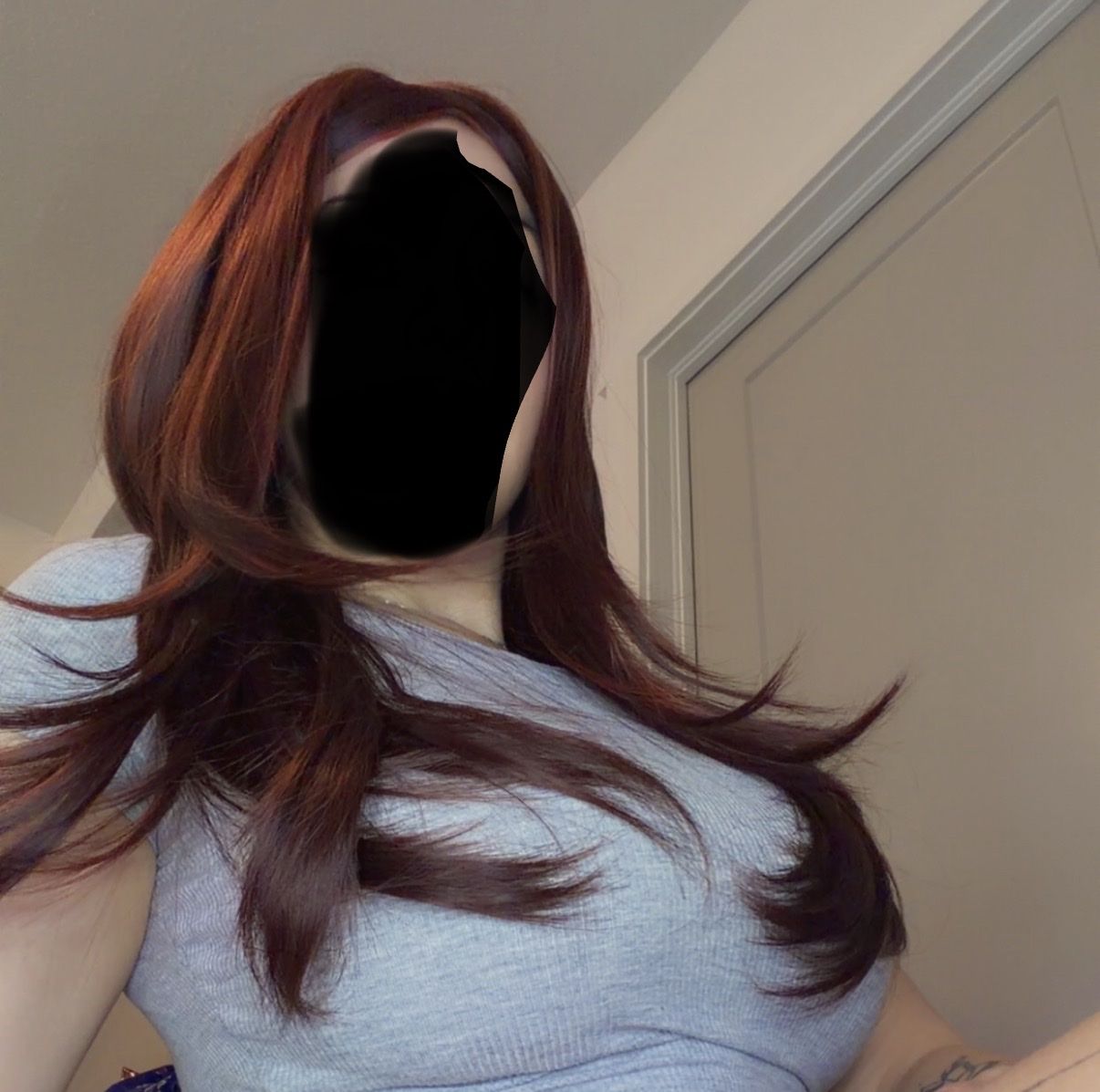 Long Auburn Red Layered Wig 