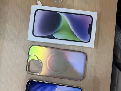 iPhone 14 Purple 128 GB, Case, Box, Headset