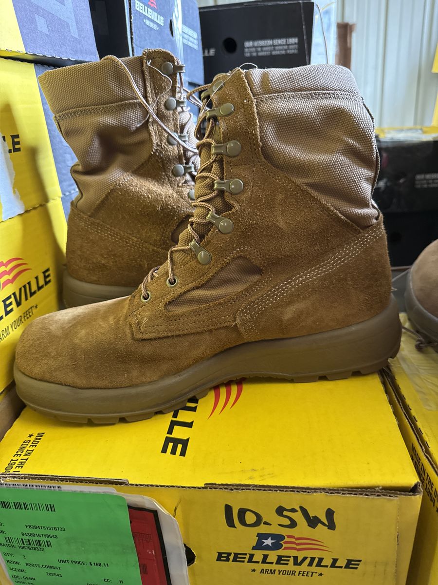 Mens Tan Combat Boots belleville Size 10.5 Wide