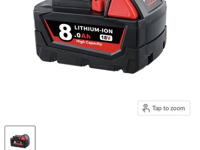 Replacement for FOR MILWAUKEE 18V BATTERY