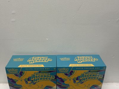 Pokemon TCG Mega Evolution Ascended Heroes Elite Trainer Box - 2 Sealed Boxes