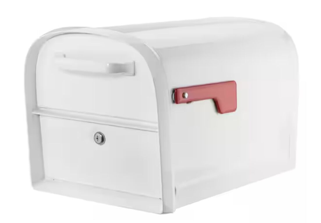 Architectural Mailboxes Oasis 360 White, Large, Steel, Locking Parcel Mailbox with 2-Access Doors