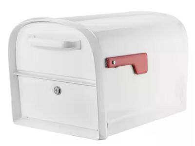 Architectural Mailboxes Oasis 360 White, Large, Steel, Locking Parcel Mailbox with 2-Access Doors