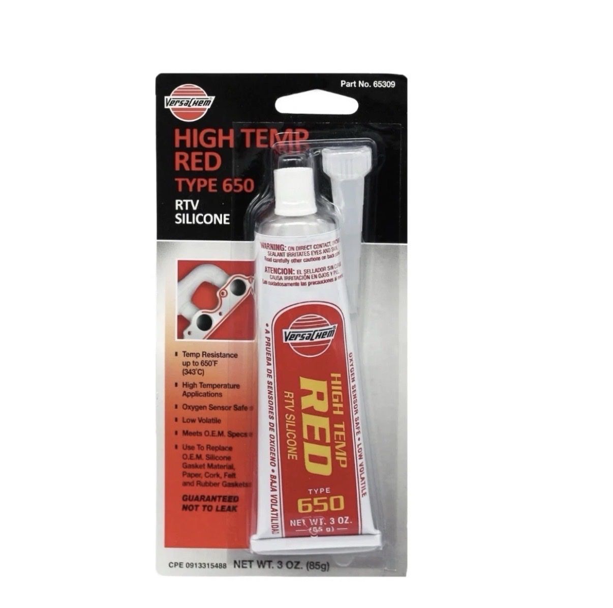 NEW 4x VersaChem High Temp Red RTV Silicone 