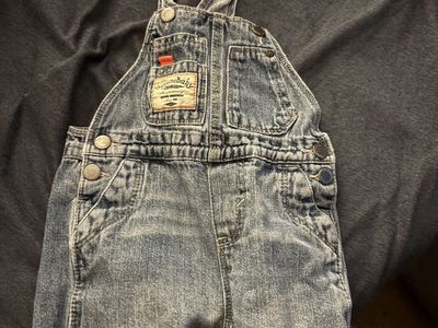 Genuine Baby by OshKosh B'Gosh Baby Denim Overalls & Carter's Panda Bodysuit 9M