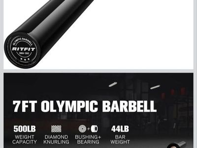 RitFit 7FT Olympic Barbell Bar 2" Weight Lifting Bar
