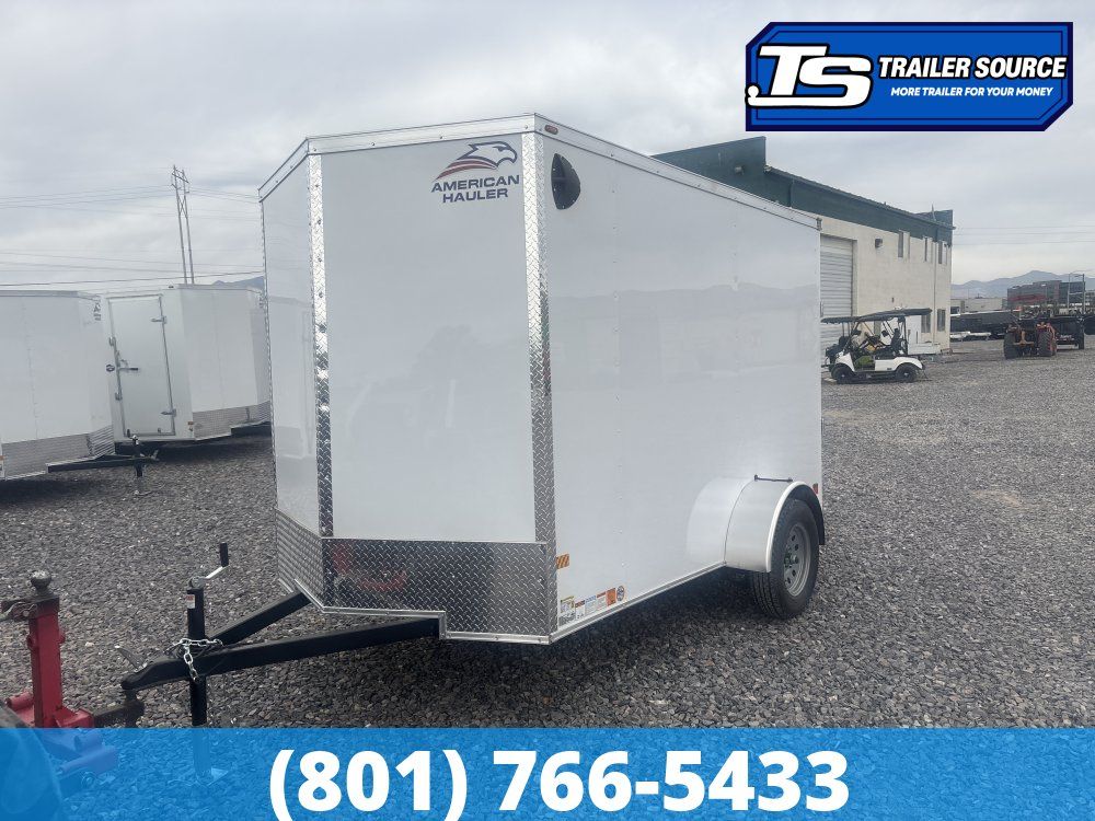 6x10 American Hauler Arrow Enclosed Cargo Trailer - 6'6" Interior - 7K GVWR - Ramp Door