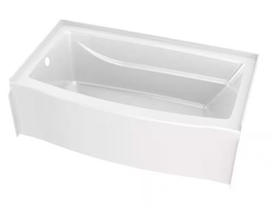 new 60"L x 32"W Classic 500 Curve Alcove Bathtub White left hand