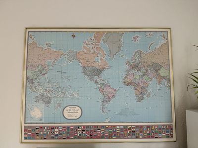 World Map Framed Poster