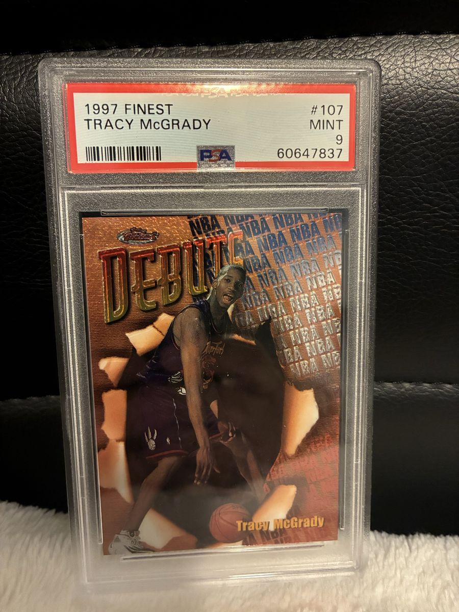 1997-98 Topps Finest Tracy McGrady PSA 9 MINT Rookie Card