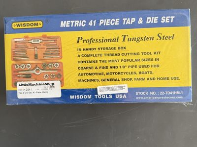 Wisdom Tools Metric 41-Piece Tap & Die Set - Factory Sealed!