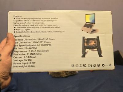 Laptop cooling fan stand